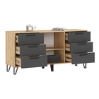 Комод для вещей «Флэш», с ящиками, 1502×426×730 мм, цвет браш графит МДФ/дуб крафт - Фото 2