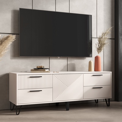 Тумба под ТВ «Флэш», с ящиками, 1502×426×542 мм, цвет кашемир МДФ/кашемир