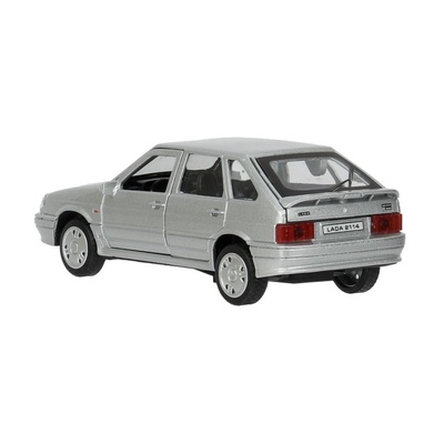 Машина металлическая LADA-2114, ретро - модель «Самара», открываются двери, багажник, инерция, 12 см, серебристый