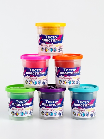 Тесто пластилин, 1 шт., МИКС