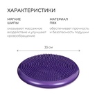 УЦЕНКА Подушка балансировочная ONLYTOP, массажная, d=35 см, фиолетовая - Фото 2