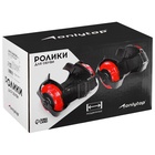 УЦЕНКА Ролики для обуви раздвижные мини, колеса световые РU 70 мм, ABEC 5, цвет розовый - Фото 2