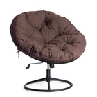 Кресло для отдыха CLOUDE HOME, 950×830(890)×950 мм, рогожка/металл, цвет коричневый - Фото 2