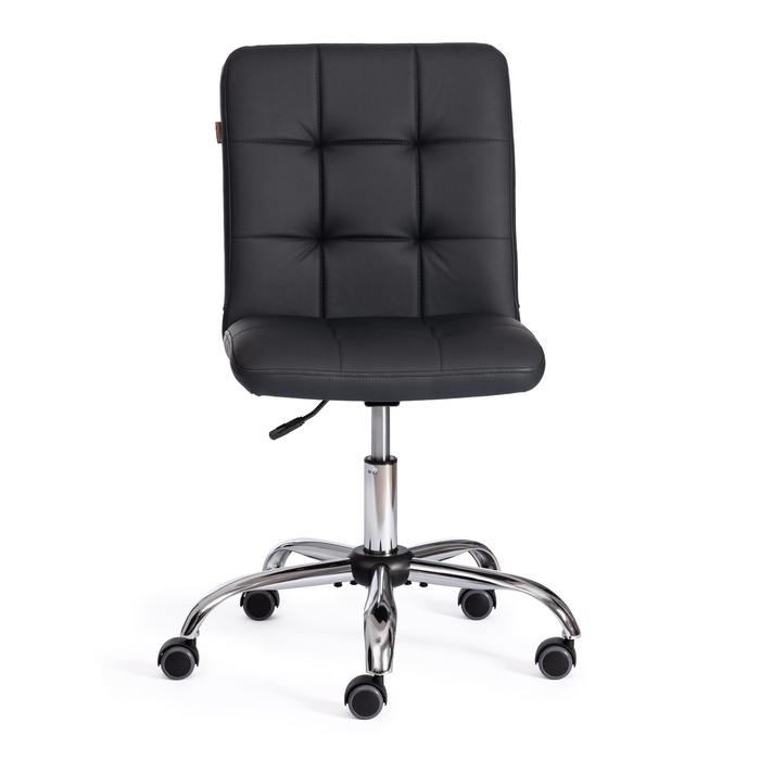 Кресло офисное для оператора FIESTA, без подлокотников, на колёсиках, экокожа, цвет чёрный - Фото 1