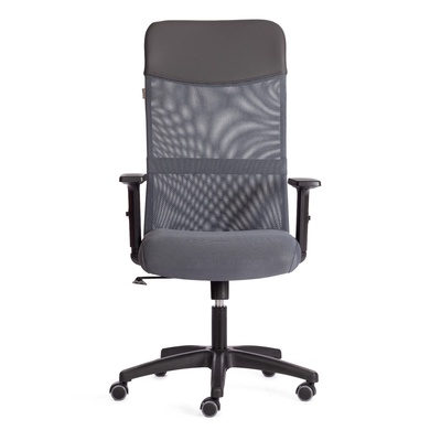 Кресло для оператора PRACTIC PLT, на колёсиках, ткань/экокожа, цвет серый/металлик