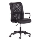 Кресло офисное для оператора STAFF, на колёсиках, экокожа/ткань, цвет чёрный - Фото 2