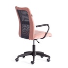 Кресло офисное для оператора STAFF, на колёсиках, флок/ткань, цвет розовый/серый - Фото 4