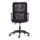 Кресло офисное для оператора STAFF, на колёсиках, флок/ткань, цвет чёрный - Фото 1