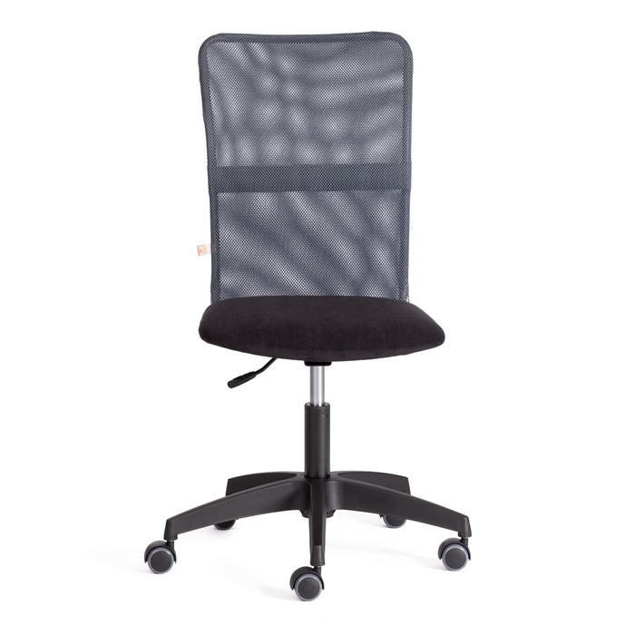 Кресло для оператора START, на колёсиках, флок/ткань, цвет чёрный/серый - Фото 1