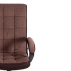 Кресло руководителя TRENDY, флок/ткань, коричневый 10845166 - фото 319829210