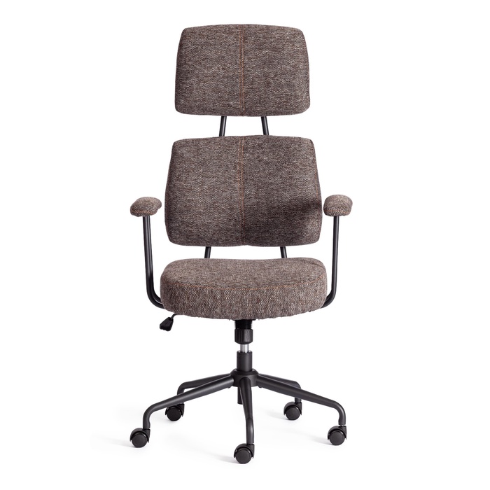 Кресло офисное для руководителя CITY, на колёсиках, ткань, цвет коричневый - Фото 1