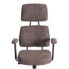 Кресло офисное для руководителя CITY, на колёсиках, ткань, цвет коричневый - Фото 5