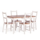 Комплект Соната (стол + 4 стула) / Sonata dining set, массив сосны, антик/белый - фото 14818802