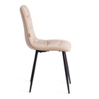 Стул обеденный CHILLY, велюр/металл, цвет beige (бежевый)/чёрный - Фото 3