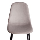 Стул мягкий для кухни BREEZE JSC–58, обивка велюр, цвет светло–серый) HLR14/чёрный  (артикул 10845223)  большой выбор товаров оптом и в розницу по низким ценам с доставкой