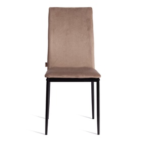 Стул CAPRI (mod. BC565-DC), металл, флок, Beige (бежевый) HLR8 / черный