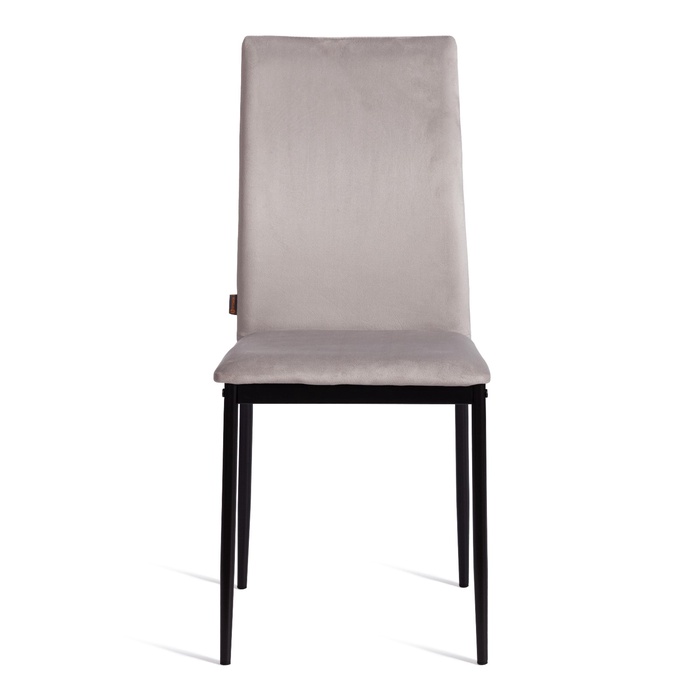 Стул CAPRI (mod. BC565-DC), металл, флок, Light grey (светло-серый) HLR14 / черный