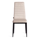 Стул Easy (mod. JSC02-1), металл, флок, beige (молочный) HLR2 / черный - фото 14927858