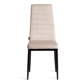 Стул Easy (mod. JSC02-1), металл, флок, beige (молочный) HLR2 / черный