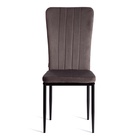 Стул мягкий для кухни VERTER BC577–DC, обивка флок, цвет темно–серый) HLR24/чёрный  (артикул 10845234)  большой выбор товаров оптом и в розницу по низким ценам с доставкой