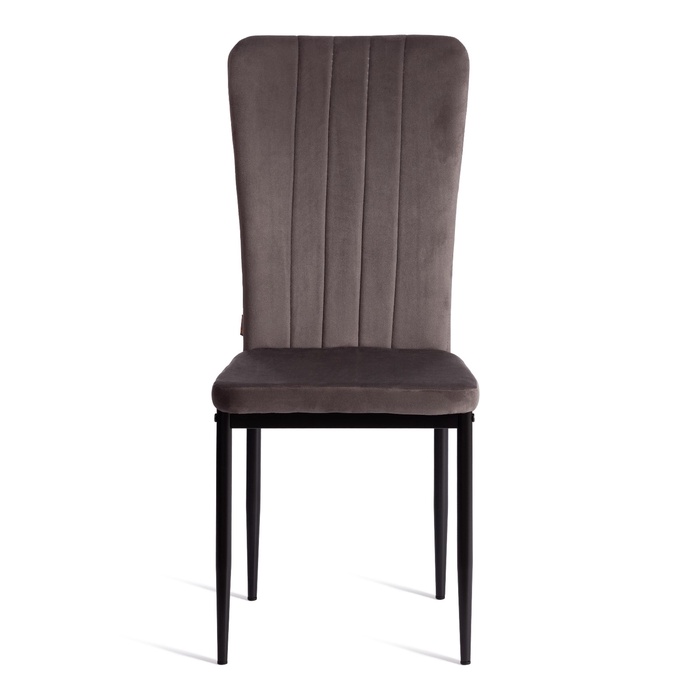 Стул VERTER (mod. BC577-DC), металл, флок, Dark grey (темно-серый) HLR24 / черный