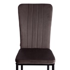 Стул мягкий для кухни VERTER BC577–DC, обивка флок, цвет темно–серый) HLR24/чёрный  (артикул 10845234)  большой выбор товаров оптом и в розницу по низким ценам с доставкой