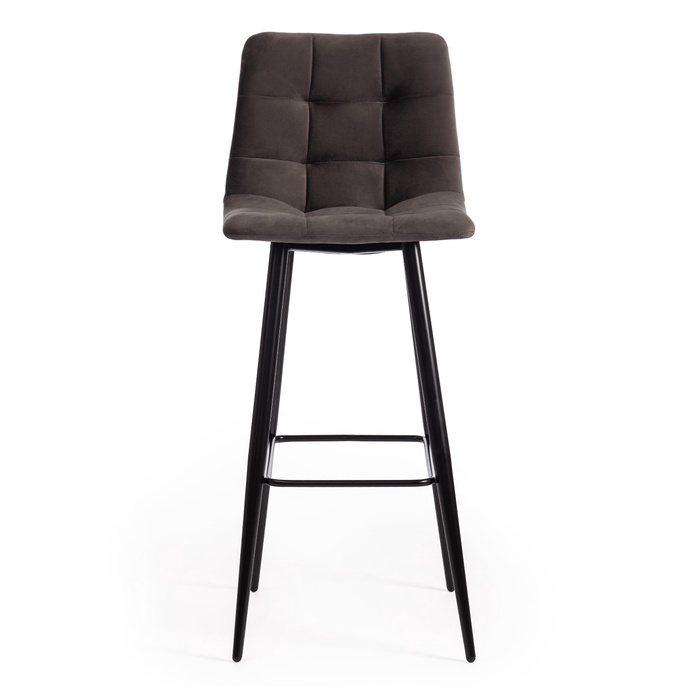 Стул барный CHILLY 7095, ткань, цвет barkhat 14(тёмно - серый)/чёрный - Фото 1