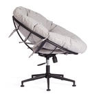 Кресло CLOUDE, рогожка/металл, серо-бежевый - Фото 3