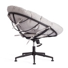 Кресло CLOUDE, рогожка/металл, серо-бежевый - Фото 4