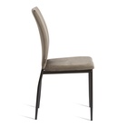 Стул мягкий для кухни CAPRI BC565–DC, обивка флок, цвет тёмно–серый) HLR24/чёрный  (артикул 10845297)  большой выбор товаров оптом и в розницу по низким ценам с доставкой