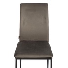 Стул мягкий для кухни CAPRI BC565–DC, обивка флок, цвет тёмно–серый) HLR24/чёрный  (артикул 10845297)  большой выбор товаров оптом и в розницу по низким ценам с доставкой