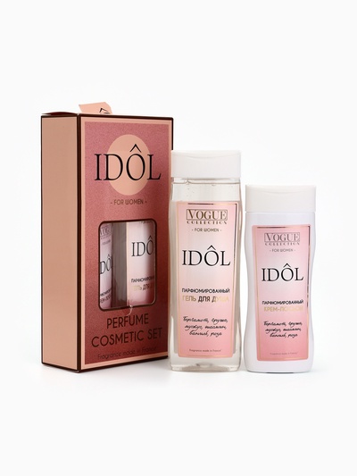 УЦЕНКА Подарочный набор женский IDOL pour femme: гель для душа 250 мл + крем-лосьон, 200 мл