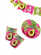 УЦЕНКА Набор бумажной посуды «Авокадо», 6 тарелок, гирлянда, 6 стаканов - Фото 2