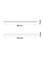 УЦЕНКА Ручка-скоба CAPPIO RSC021, алюминий, м/о 960 мм, чёрная - Фото 6