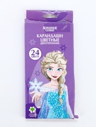УЦЕНКА Карандаши цветные 24 цвета, двусторонние, Холодное сердце - Фото 1