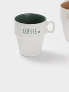 Набор кружек Доляна «Кофейная карта», 4 шт., 315 мл, 11×8.5×10 см, фарфор, белый - Фото 3