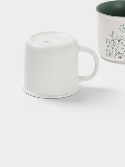 Набор кружек Доляна «Летний луг», 4 шт., 420 мл, 13×9.8×9 см, белый