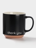 Кружка Доляна Thank you, фарфор, 420 мл, 12×9×10 см, фарфор, чёрная - Фото 2