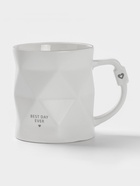 Кружка Доляна «Геометрия», фарфор, 400 мл, 12.5×9×10 см, фарфор, белая - Фото 2