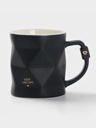 Кружка Доляна «Геометрия», 400 мл, 12.5×9×10 см, фарфор, чёрная - Фото 2
