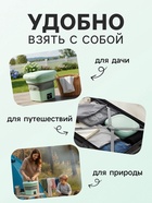 УЦЕНКА Портативная мини-стиральная машина LWM-04 с ведром 6 л, складная, зелёная - Фото 4