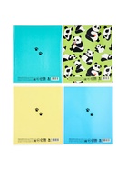 Тетрадь в клетку, 36 л., А5, на скрепке, блок №1 «Панды» МИКС - Фото 4