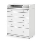 Комод пеленальный детский Leo «Лео» 800/5, 80×47×101 см, 5 ящиков, с органайзером, белый - Фото 2