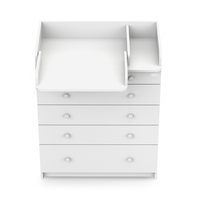 Комод пеленальный детский Leo «Лео» 800/5, 80х47х101 см, 5 ящиков, с органайзером, белый