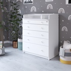 Комод пеленальный детский Leo «Лео» 800/5, 80×47×101 см, 5 ящиков, с органайзером, белый - Фото 4