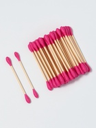 Ватные палочки на деревянной основе, 7 см, 64 шт., розовые (комплект 2 шт) - фото 35698607