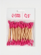 Ватные палочки на деревянной основе, 7 см, 64 шт., розовые (комплект 2 шт) - фото 35698610