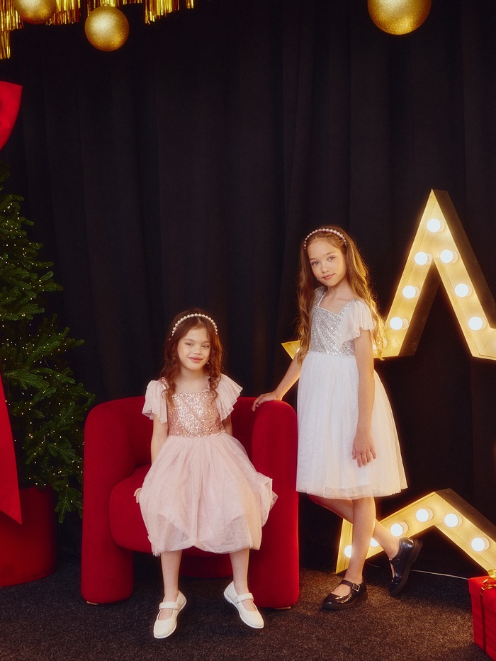 Платье нарядное для девочки KAFTAN с крылышками, белое, рост 134-140 см - Фото 1