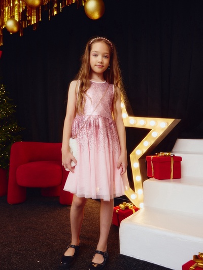 Платье детское нарядное KAFTAN, рост 90 см, сиреневое