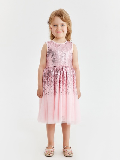 Платье детское нарядное KAFTAN, рост 90 см, сиреневое